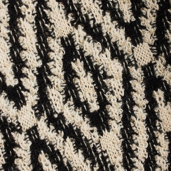 Chic MOTF Wool-Mix Geo Pattern Knit Skirt - Picture 3 of 10